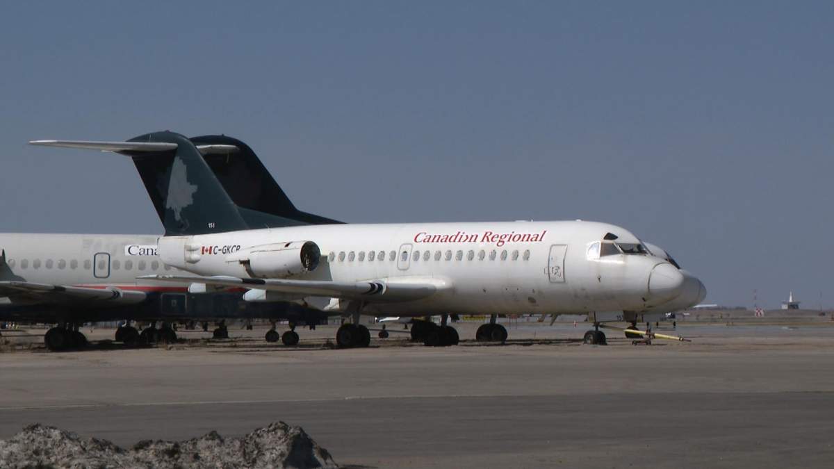 Canadian Regional planes being stored in Saskatoon.