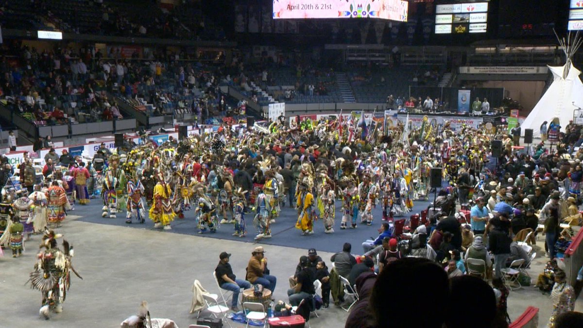 A powwow was held at the Brandt Centre in Regina.