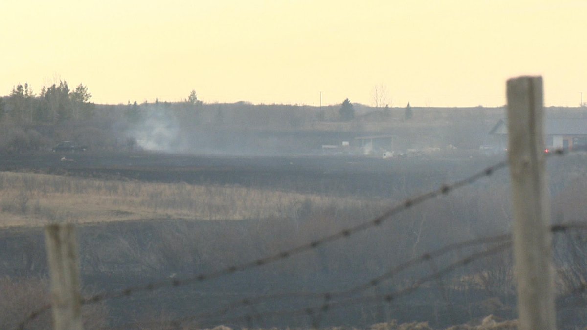 Lumsden RCMP is warning about a large fire near Regina Beach Sunday afternoon.