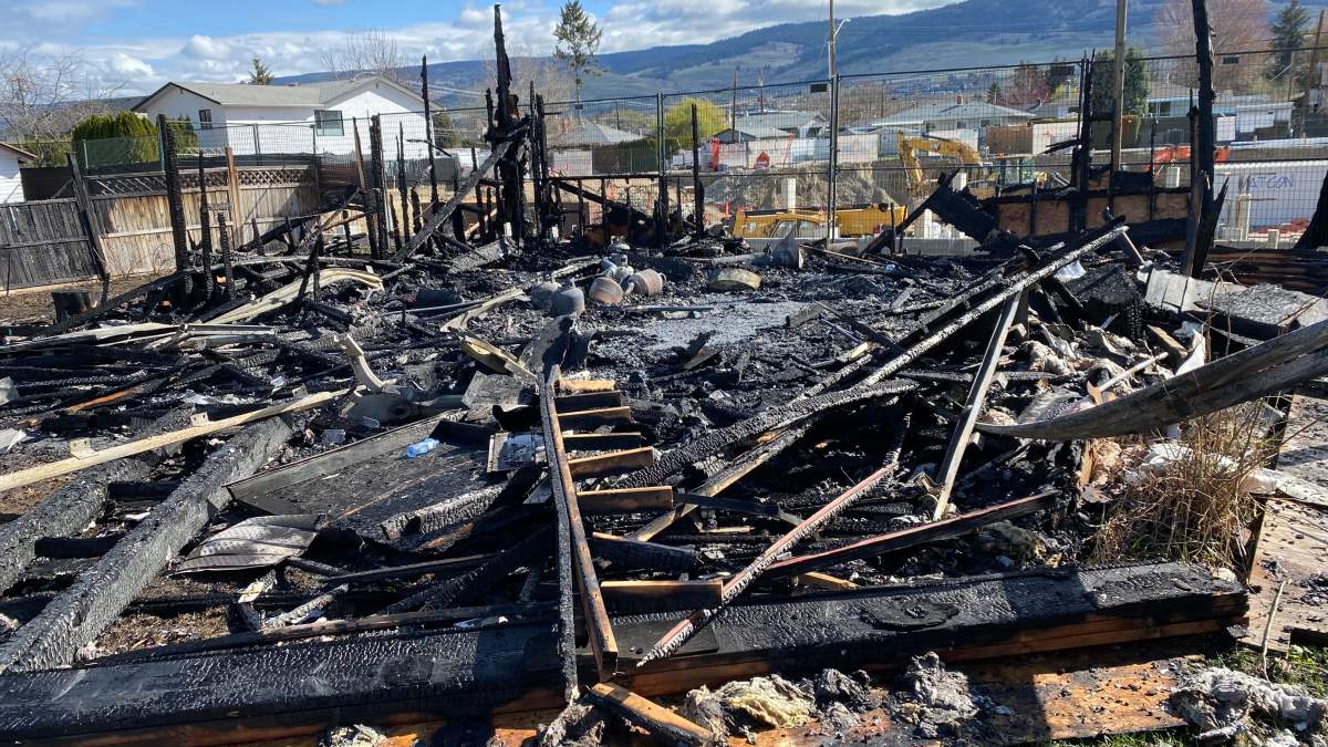 The aftermath of the fire.
