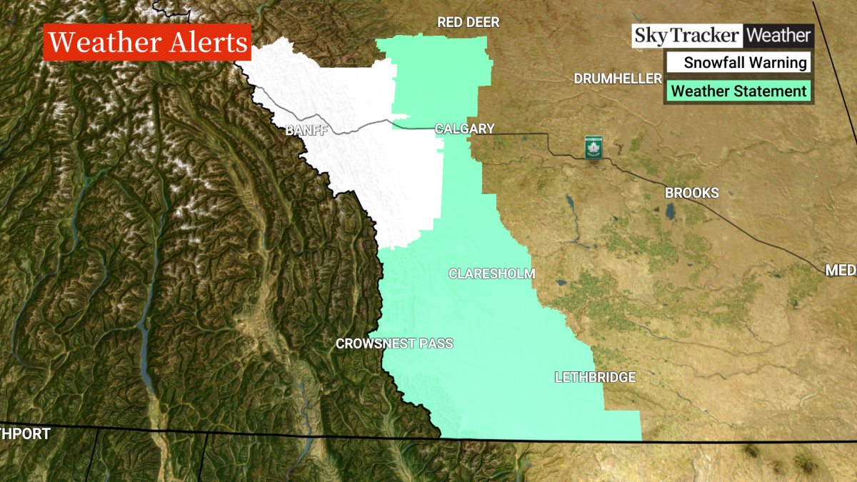 A spring storm could bring up to 20 cm of snow to some parts of southern Alberta.