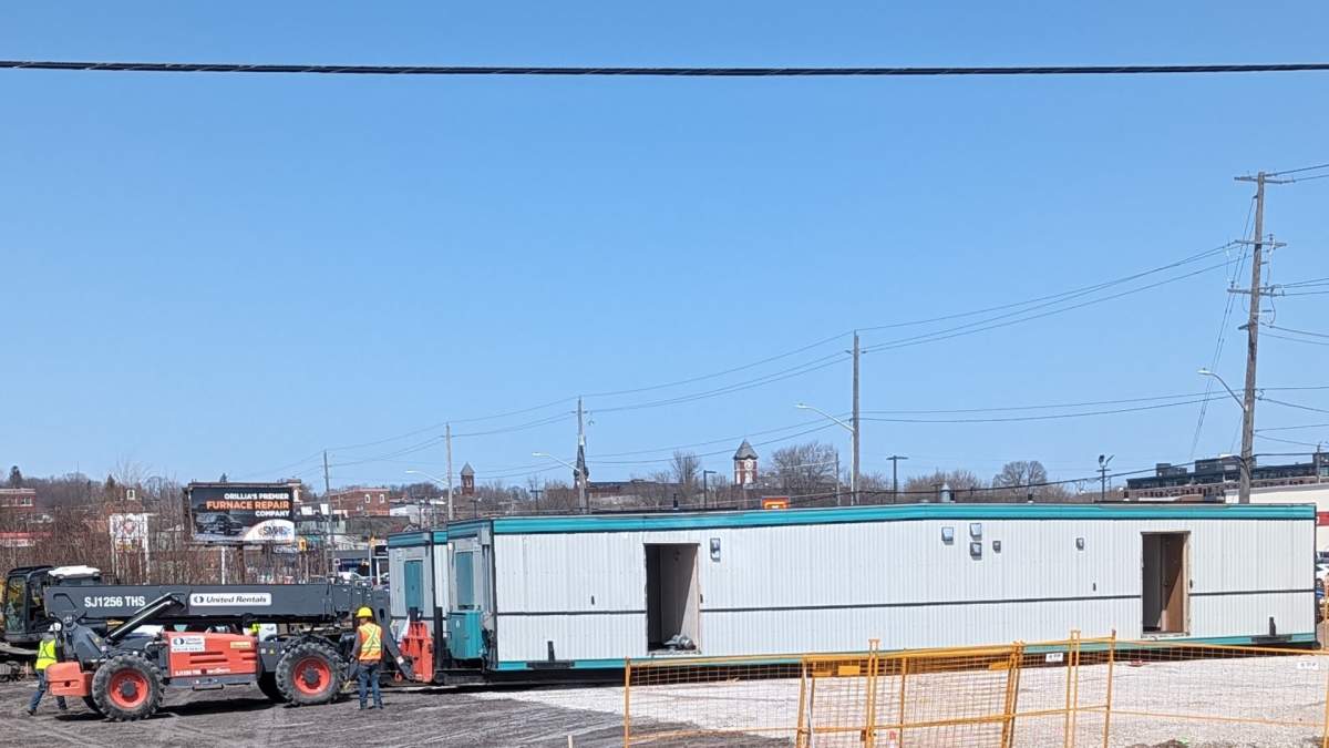 The County of Simcoe's Rapid Re-Housing trailers.