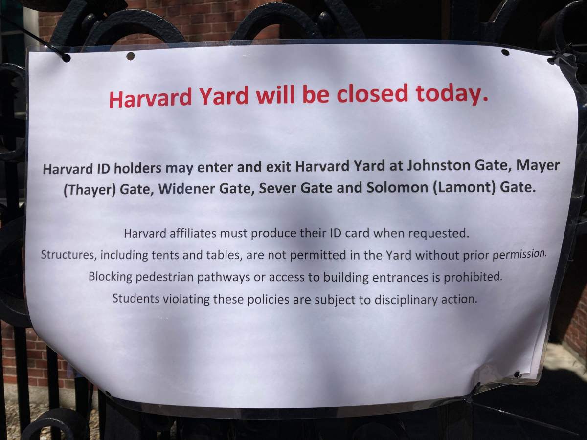 Harvard University protest