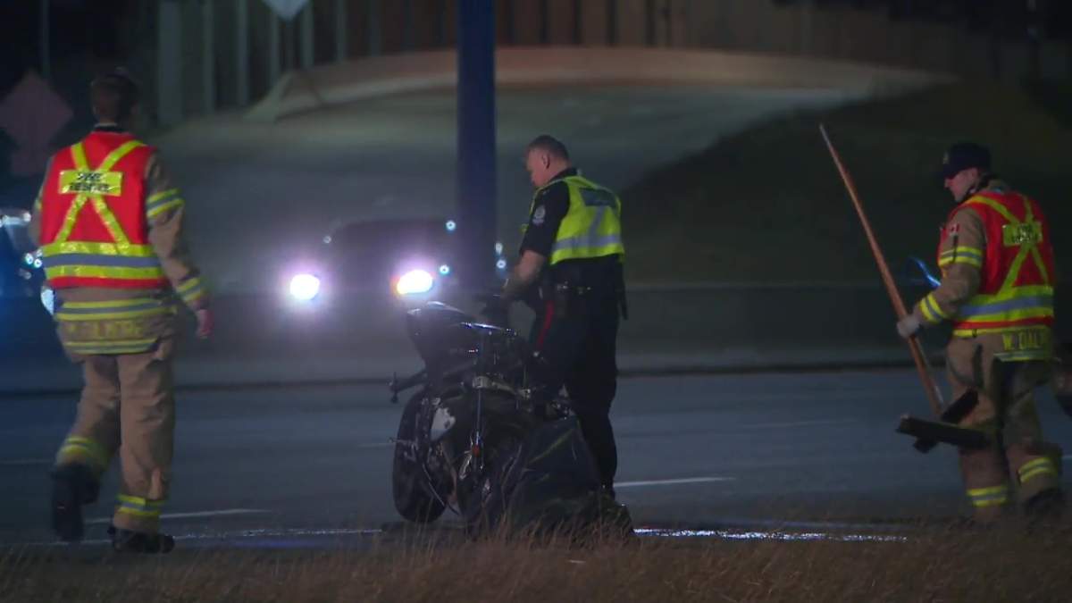 A motorcyclist was seriously injured in a collision with a pick-up truck on Gateway Boulevard at 19th Avenue Tuesday, April 23, 2024.