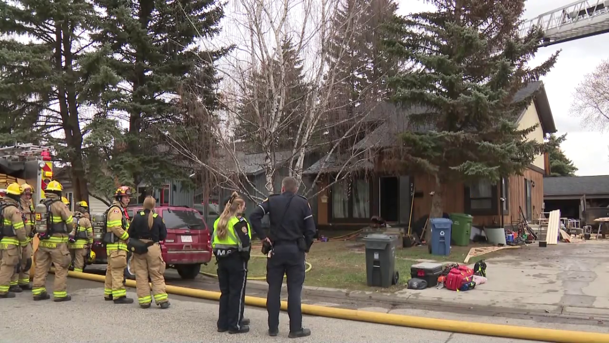 Two people are safe after a bungalow fire in southeast Calgary on Friday morning.