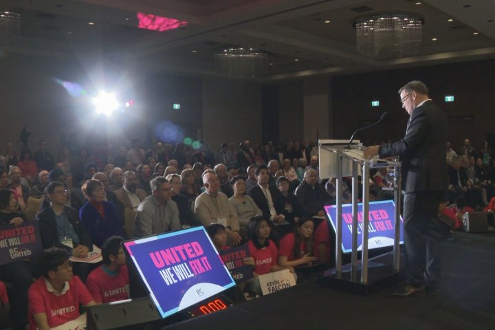 BC United holds Vancouver campaign rally amid low polling numbers