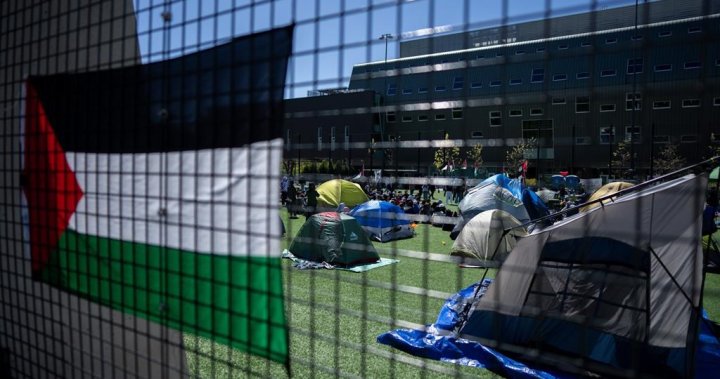 Protesters set up Gaza encampments at two more B.C. universities