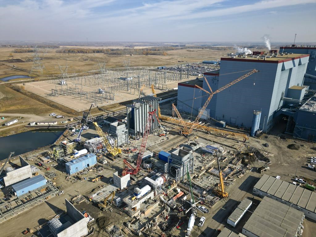 Capital Power’s Genesee plant is seen near Edmonton in an Oct. 19, 2022, handout photo. An analyst says a corporate decision to mothball Canada's largest carbon capture and storage project is likely the result of financial uncertainty and technological risks. THE CANADIAN PRESS/HO-Capital Power, Jimmy Jeong,.