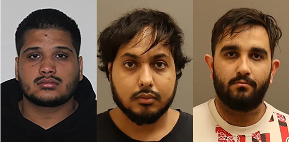 Kamalpreet Singh (left), Karanpreet Singh (centre), and Karan Brar (right)are charged with murder and conspiracy in the killing of B.C. Sikh activist Hardeep Singh Nijjar. THE CANADIAN PRESS/RCMP