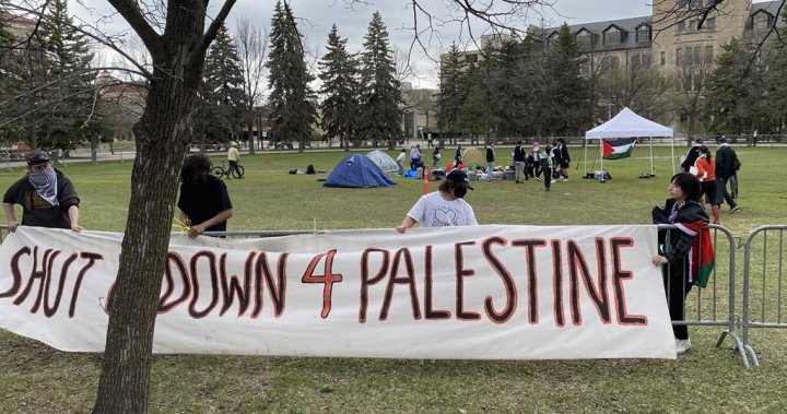 Лагер в подкрепа на палестинците се установява в кампуса на Университета на Манитоба