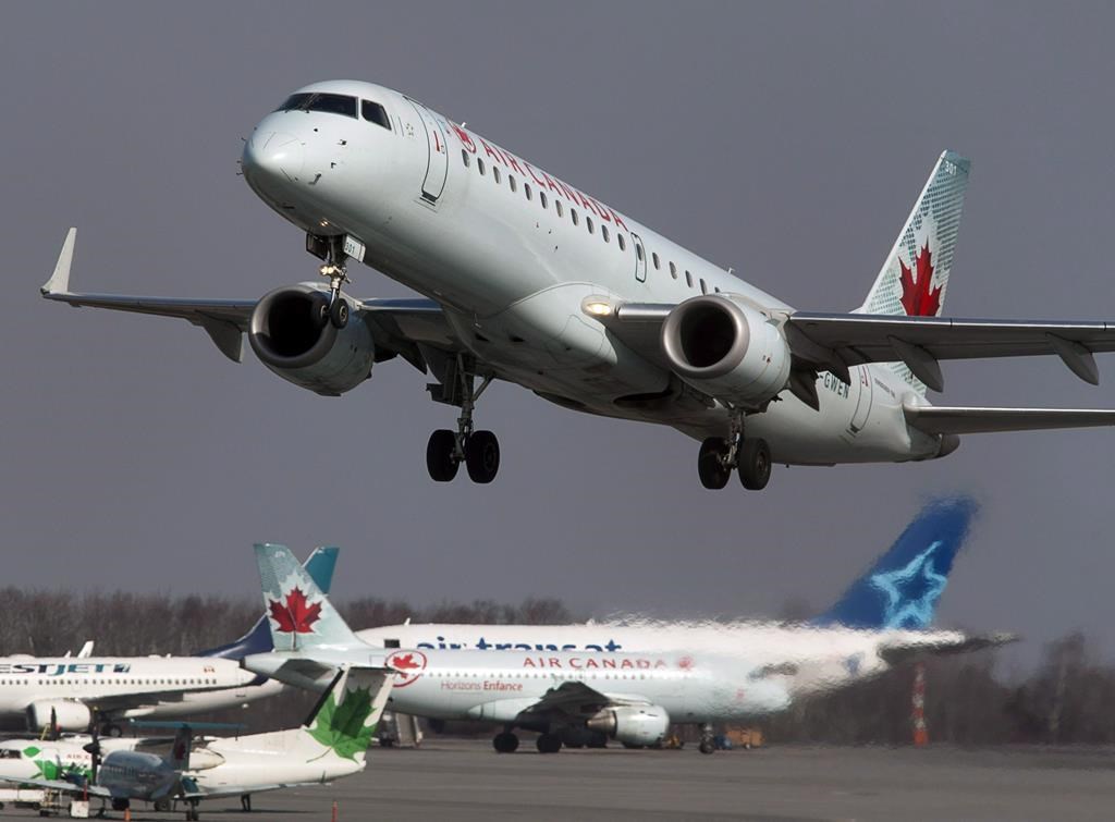 An Air Canada jet takes off from Halifax Stanfield International Airport in Enfield, N.S. on Thursday, March 8, 2012. Atlantic Canada’s largest airport says it has returned to financial sustainability after recording a net profit of $16 million in 2023. 