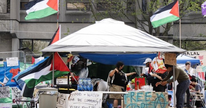 Пропалестинските активисти от Монреал казват че са създали нов лагер
