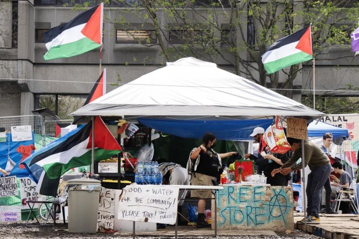 New pro-Palestinian encampment at Université du Québec à Montréal, organizers say