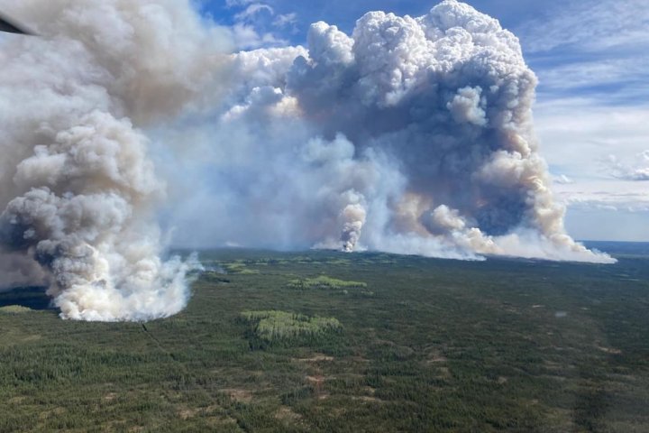 Fort Nelson, B.C., wildfire expands to 127 sq km but cooler temps expected