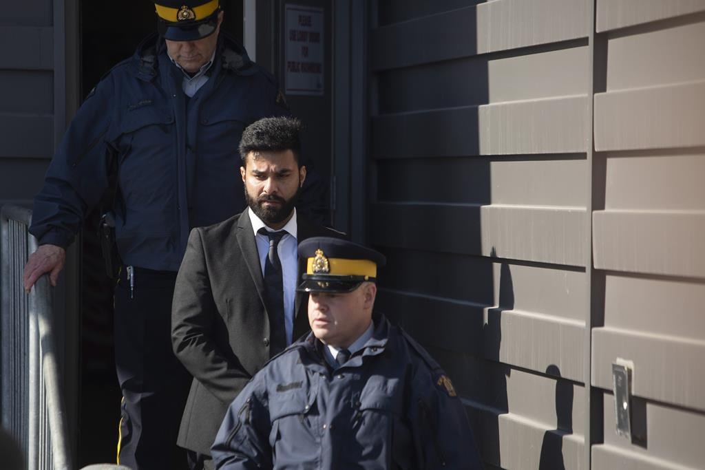 More than six years after the horrific Humboldt Broncos bus crash, the man driving the semi-truck involved in the crash has been ordered to be deported. Jaskirat Singh Sidhu is taken out of the Kerry Vickar Centre by the RCMP following his sentencing for the crash, in Melfort, Sask., Friday, March 22, 2019.