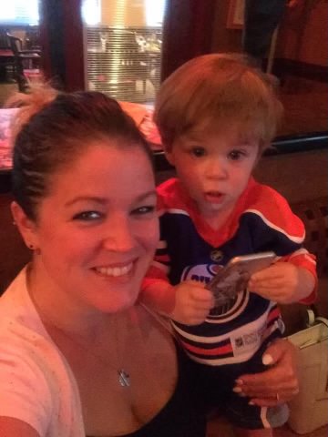 Kristyne Ford and her son Levi.