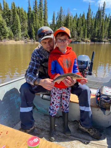 Raimey Ford and his son Levi.