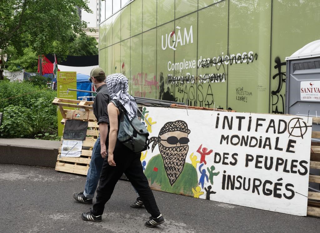 Пропалестинските протестиращи в Université du Québec à Montréal UQAM казват
