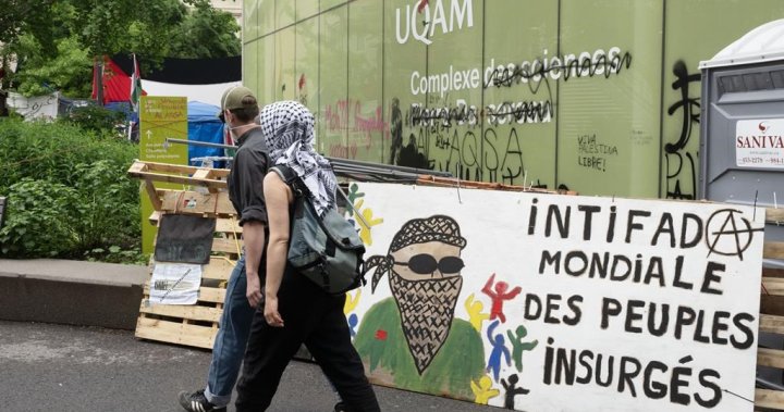 Пропалестинските протестиращи в Université du Québec à Montréal UQAM казват