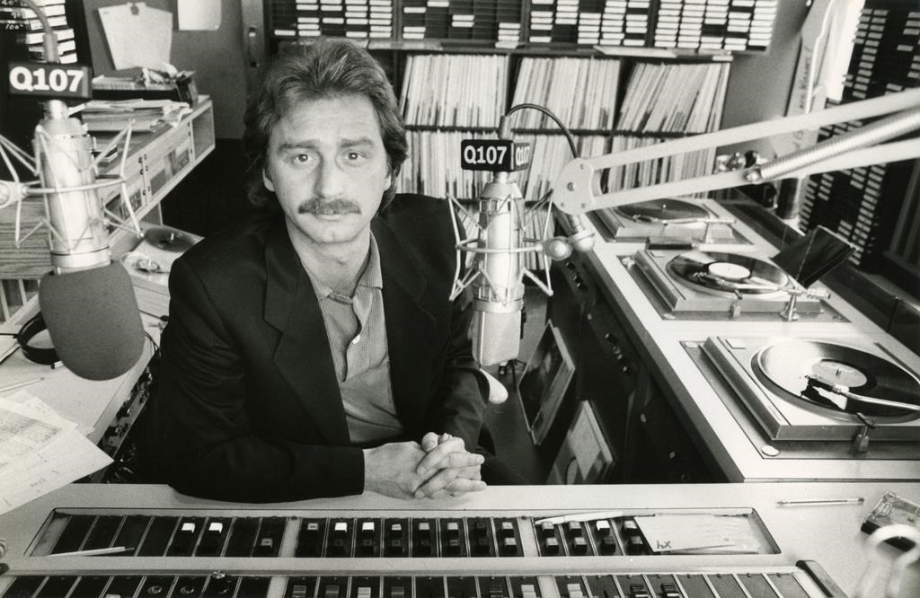 Radio broadcaster Bob Mackowycz Sr., whose visionary programming injected a certain artistic flair into Toronto's cultural scene, has died. Mackowycz Sr. is seen in a Q107 radio studio in a May 26, 1986, family handout photo.