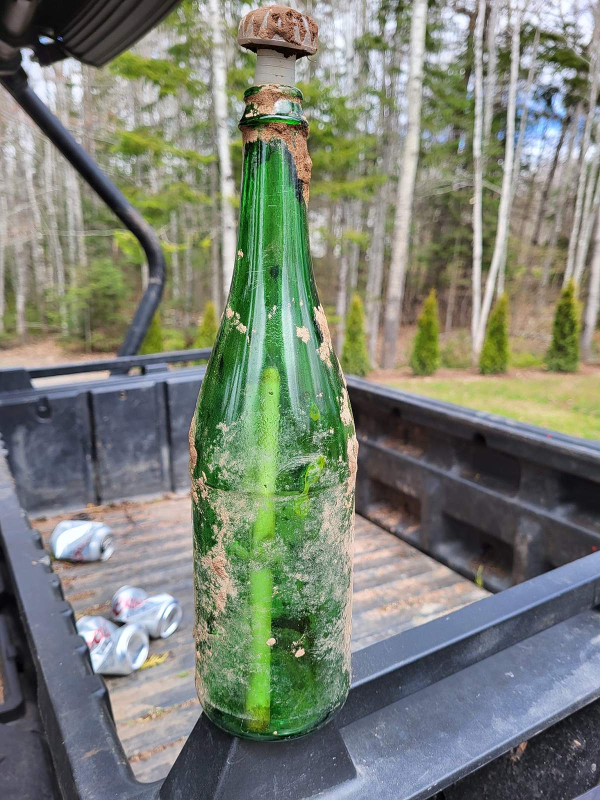 Chris Holl believes the bottle may have floated down the river during a flood.