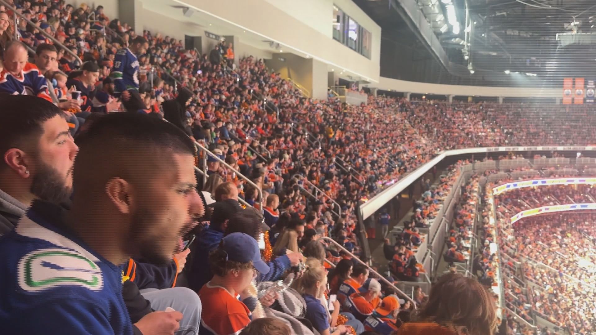 Vancouver Canucks superfan attends every game during playoffs. Yes, every one