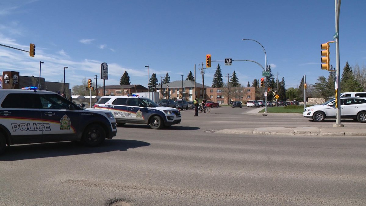 Saskatoon police are currently near 8th Street East and Arlington Avenue, where they say a pedestrian was hit by a vehicle.