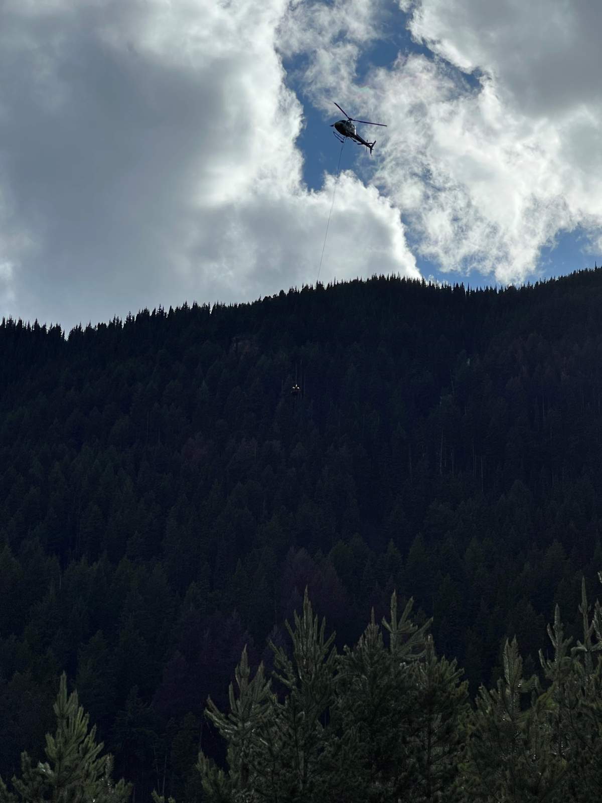 A helicopter was used to airlift a man who was attacked by a grizzly bear. An air ambulance was then used to send him to a hospital in Calgary.
