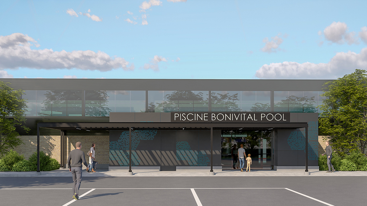 Популярен градски басейн в района на Св Бонифаций в Уинипег