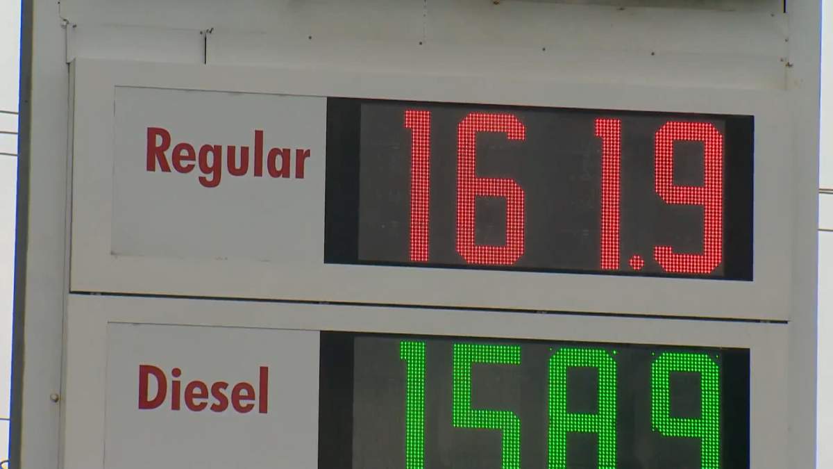 A litre of regular gas in Calgary is now selling for 161.9 cents at many stations. (May 22, 2024)