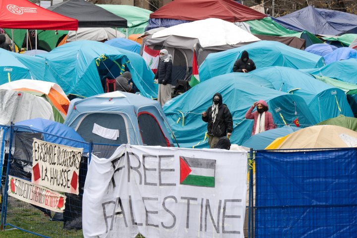 Pro-Palestinian encampment enters 5th day at McGill with court ruling expected