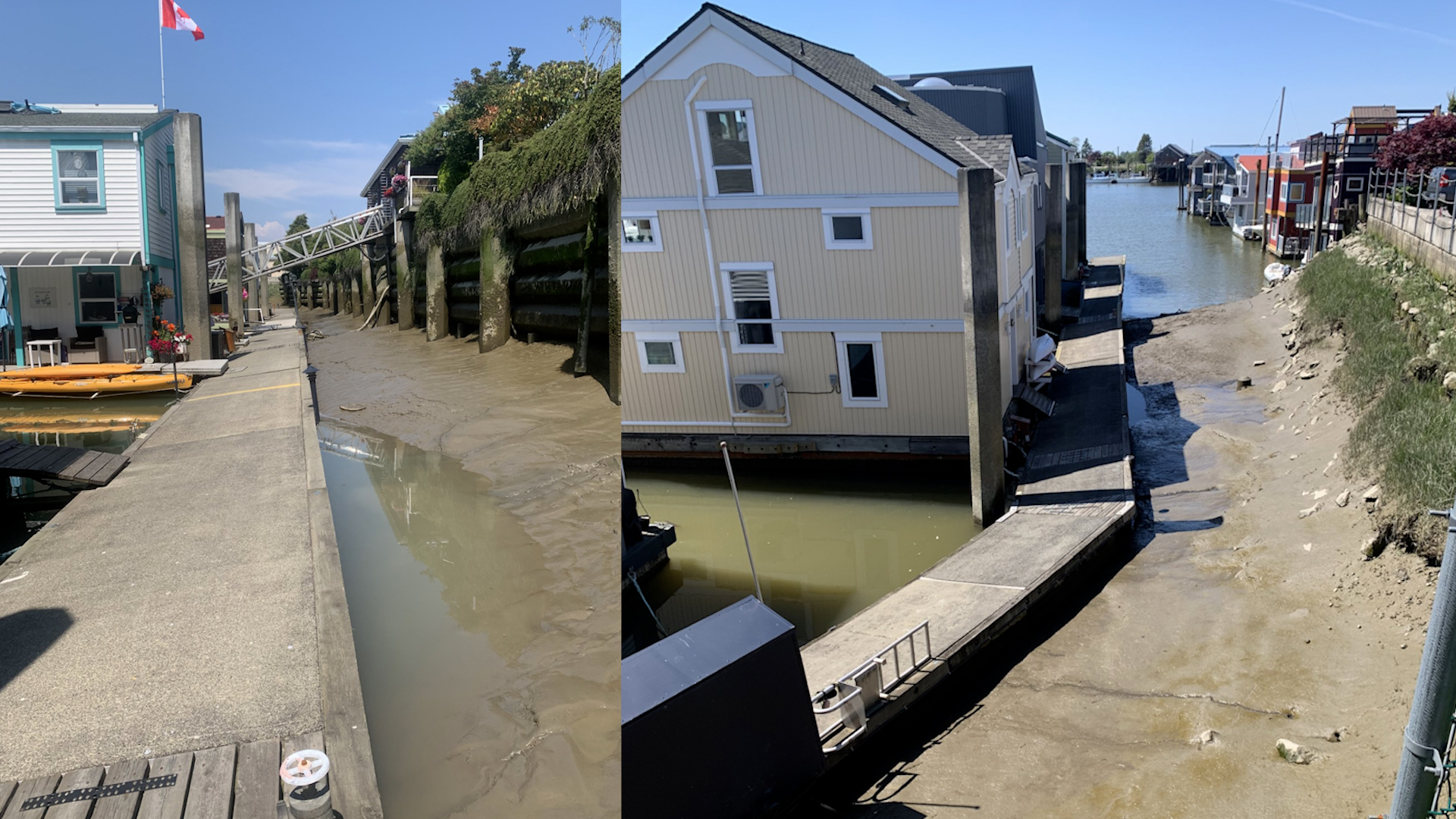 Жителите на общността на плаващи домове в Ладнер казват че