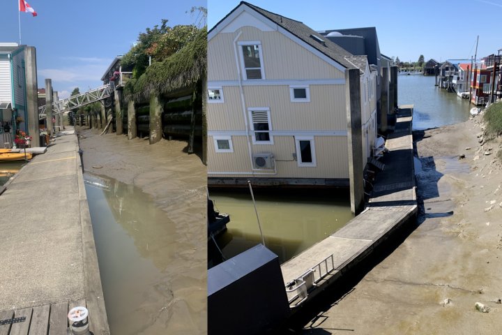 Float home owners feel left out to dry as houses run aground in Fraser River