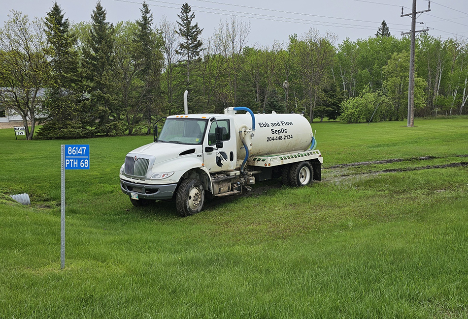 This truck was stolen from Ebb and Flow First Nation, RCMP say.