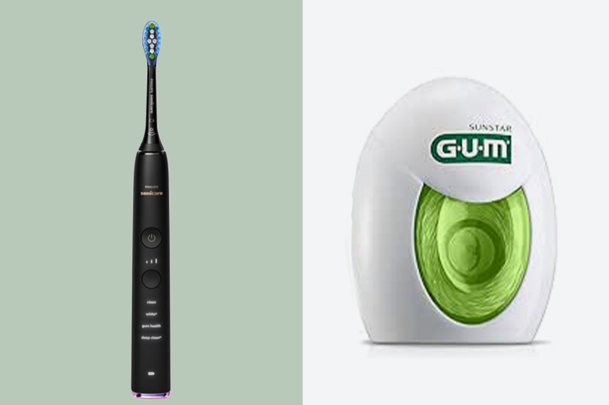 Philips Sonicare Diamond Clean Smart toothbrush and Gum twisted floss