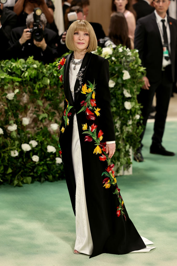 Anna Wintour attends The 2024 Met Gala Celebrating "Sleeping Beauties: Reawakening Fashion" at The Metropolitan Museum of Art on May 06, 2024 in New York City.