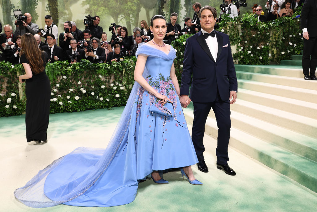 Jamie Singer Soros and Robert Soros attend The 2024 Met Gala Celebrating "Sleeping Beauties: Reawakening Fashion" at The Metropolitan Museum of Art on May 06, 2024 in New York City.