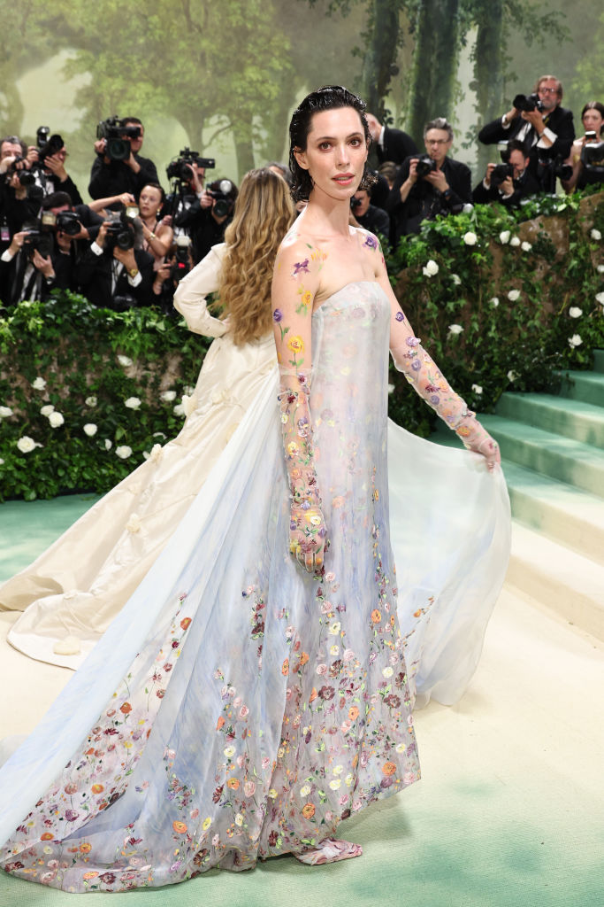 Rebecca Hall attends The 2024 Met Gala Celebrating "Sleeping Beauties: Reawakening Fashion" at The Metropolitan Museum of Art on May 06, 2024 in New York City.