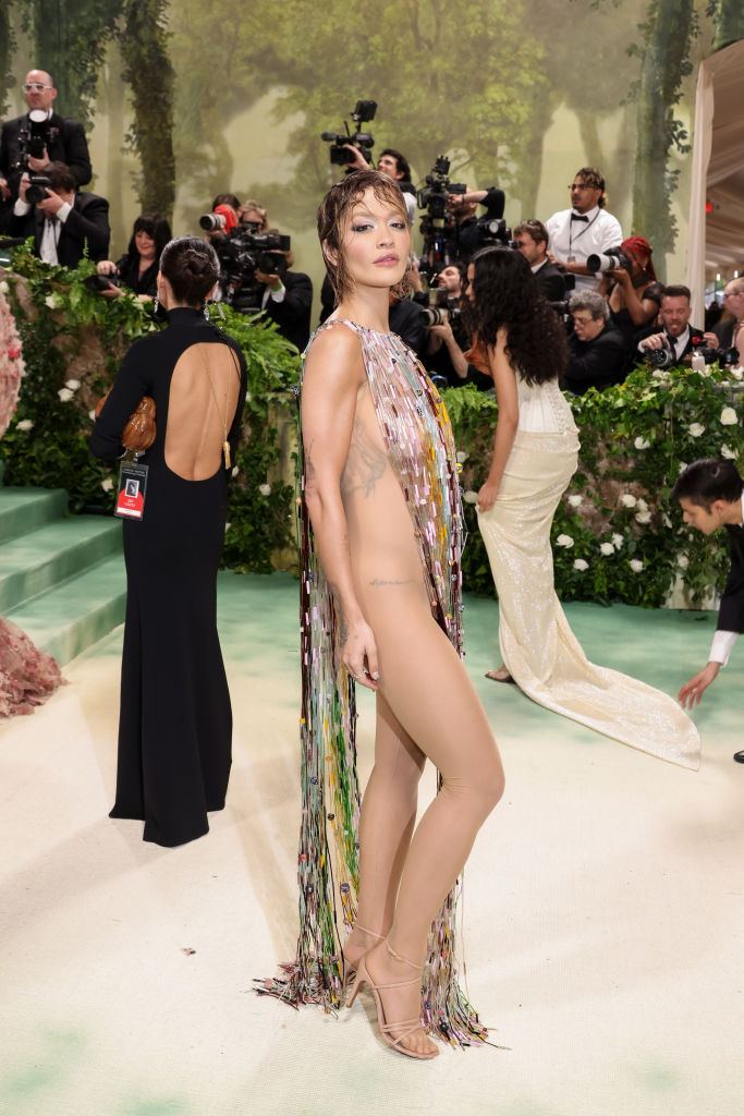 Rita Ora attends The 2024 Met Gala Celebrating "Sleeping Beauties: Reawakening Fashion" at The Metropolitan Museum of Art on May 06, 2024 in New York City.