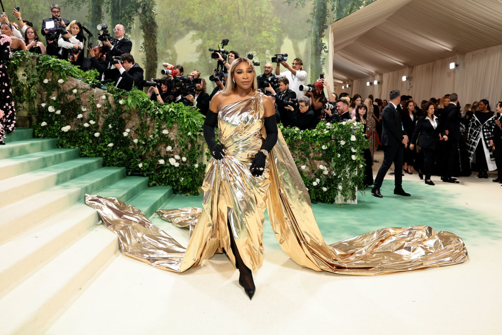Serena Williams attends The 2024 Met Gala Celebrating "Sleeping Beauties: Reawakening Fashion" at The Metropolitan Museum of Art on May 06, 2024 in New York City.