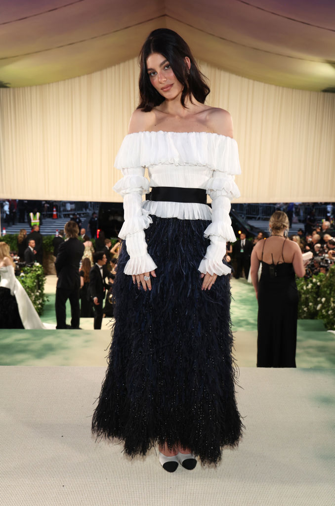 Camila Morrone attends The 2024 Met Gala Celebrating "Sleeping Beauties: Reawakening Fashion" at The Metropolitan Museum of Art on May 06, 2024 in New York City.