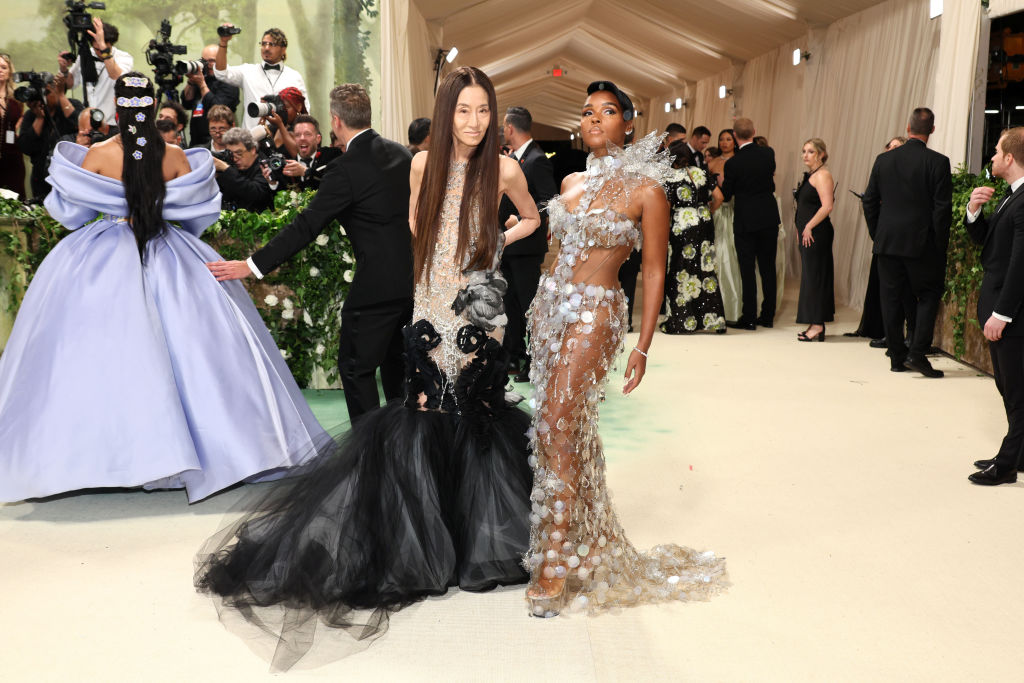 Vera Wang and Janelle Monáe attends The 2024 Met Gala Celebrating "Sleeping Beauties: Reawakening Fashion" at The Metropolitan Museum of Art on May 06, 2024 in New York City.