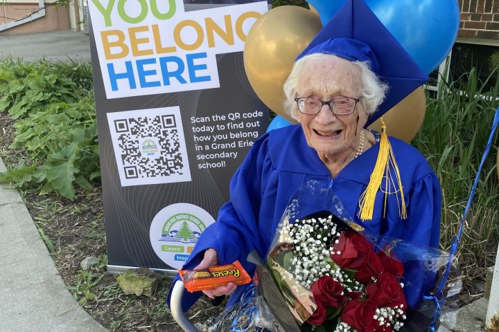 Ontario woman, who just turned 100, receives high school diploma