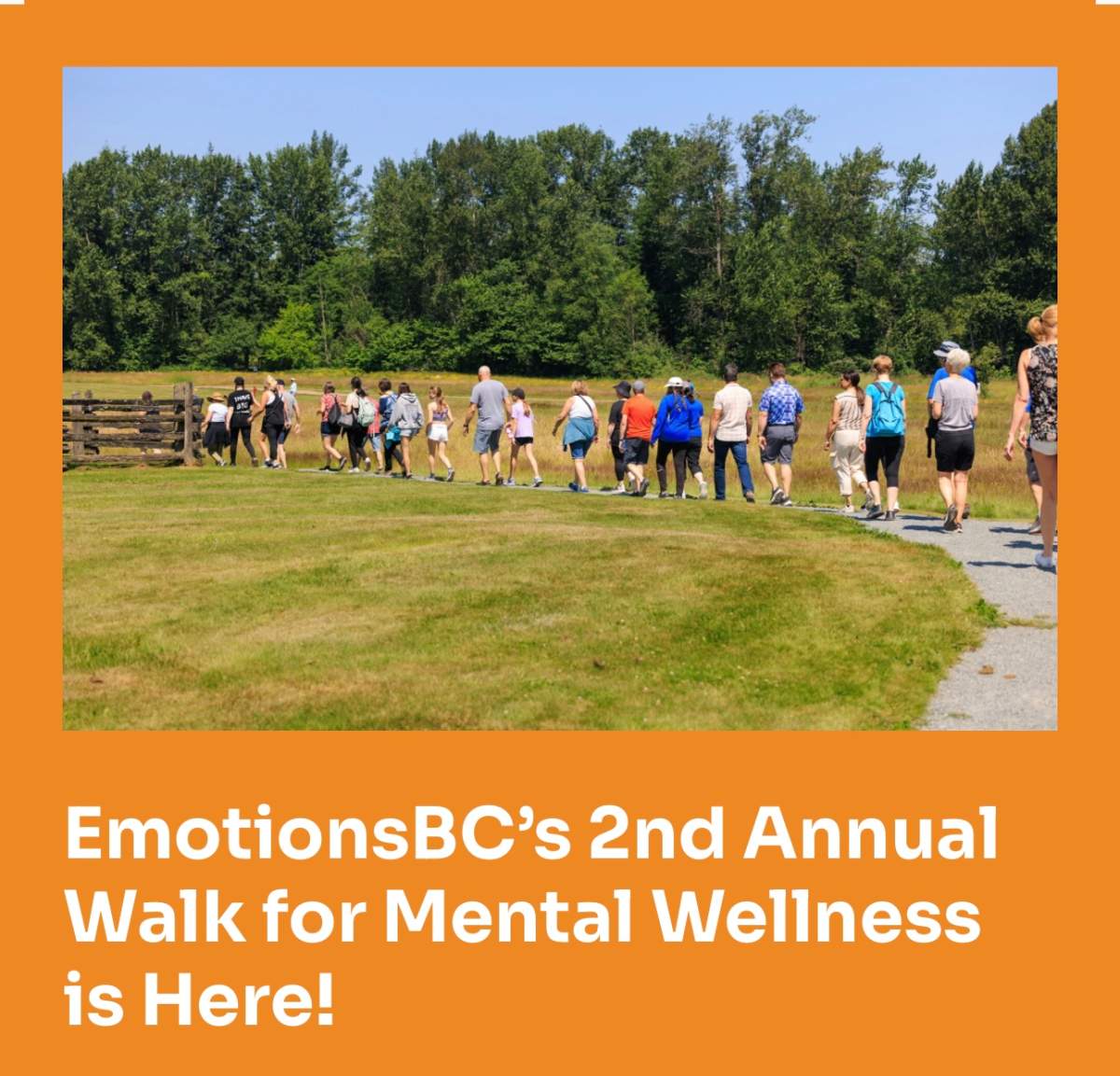 2nd Annual EmotionsBC Walk for Mental wellness - image