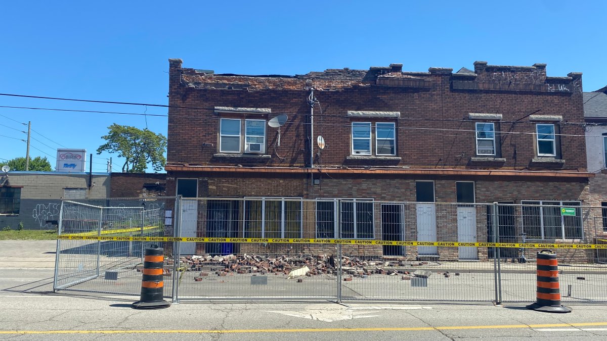 Photo of a closed off Barton Street East between Catharine and Mary Streets on May 30 ,2024.