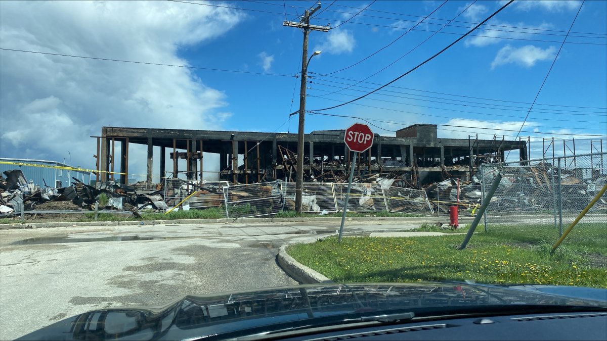 The vacant industrial building was previously damaged by another fire in August 2023, and was partially demolished.