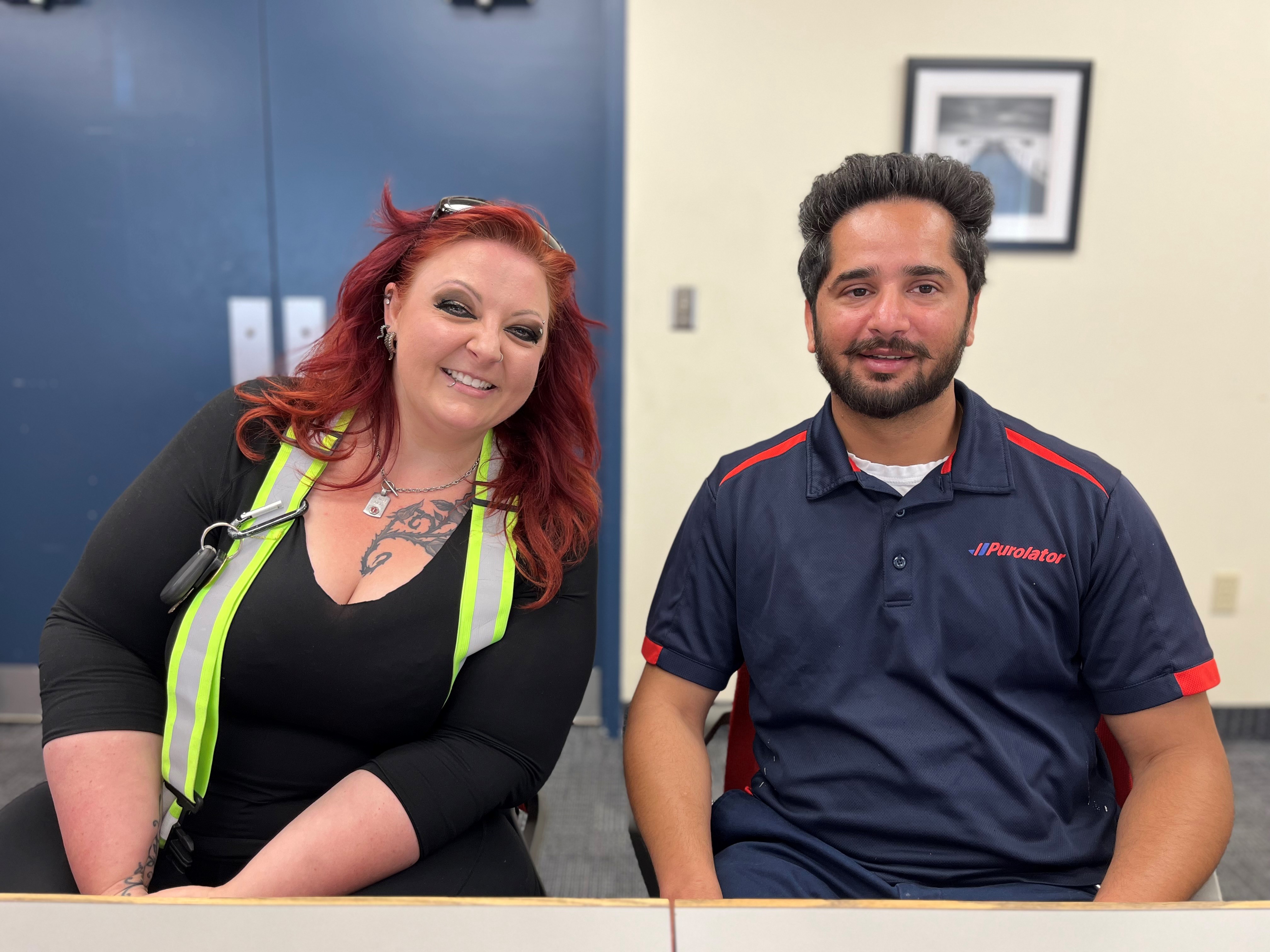 How 2 Ontario Purolator drivers helped rescue a man walking into oncoming highway traffic