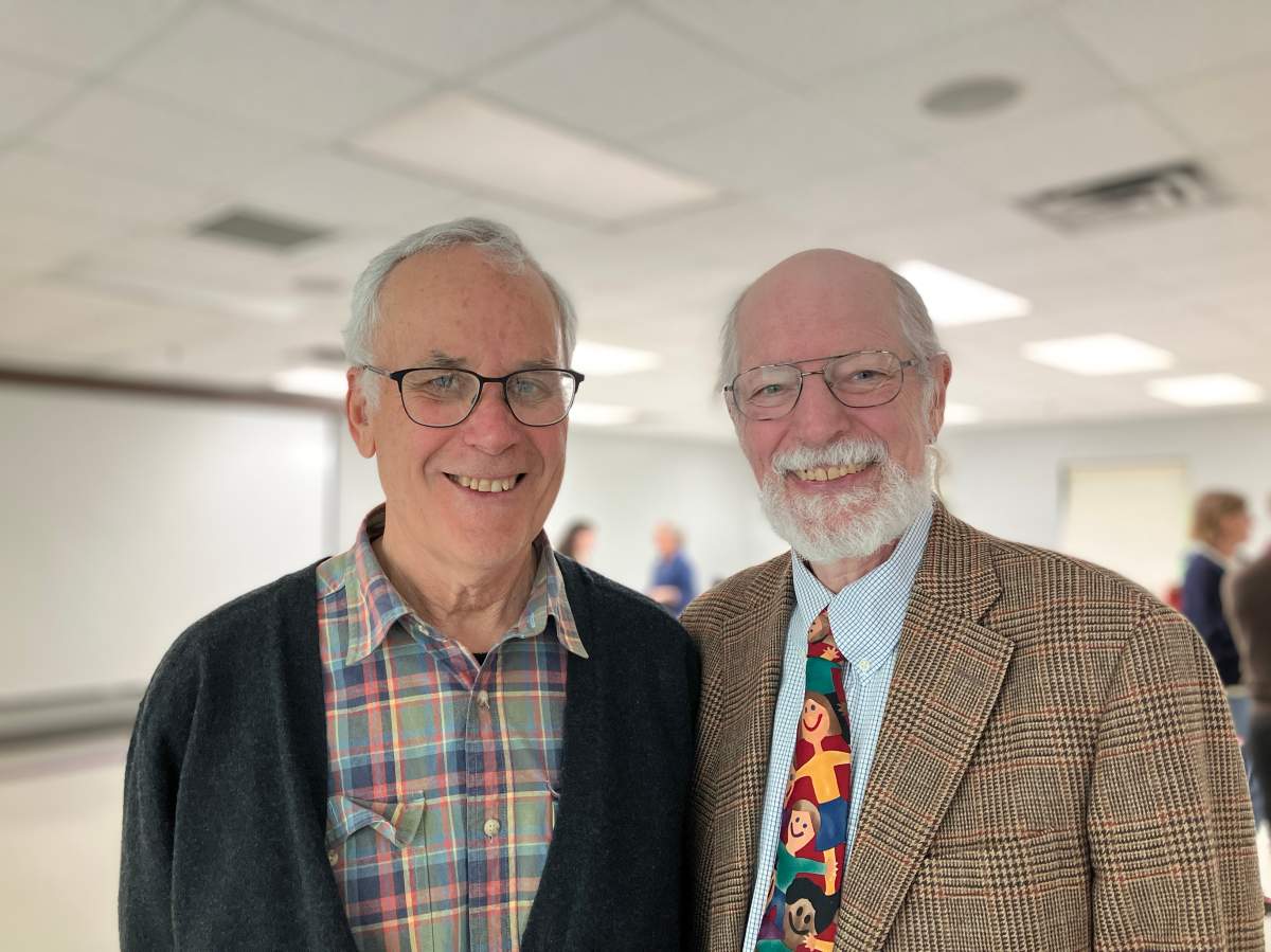 Brian Gifford, chair of the Energy Poverty Task Force (left) and Roger Colton (right), who authored the report.