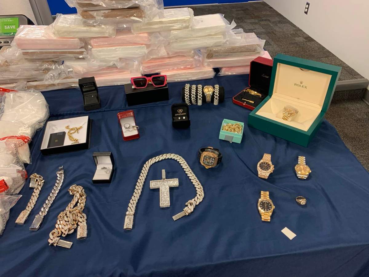 Contraband seized by Winnipeg police as part of an interprovincial drug investigation.