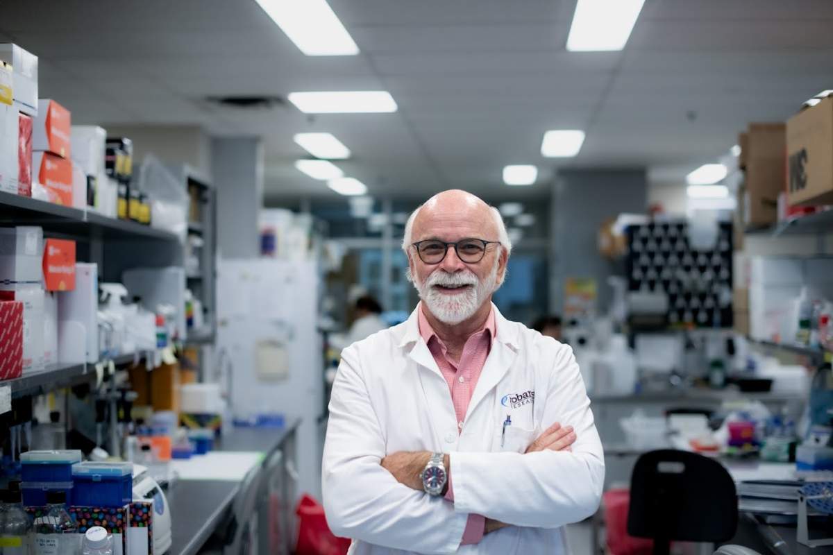 Dr. Michael Strong in the laboratory on Western campus.